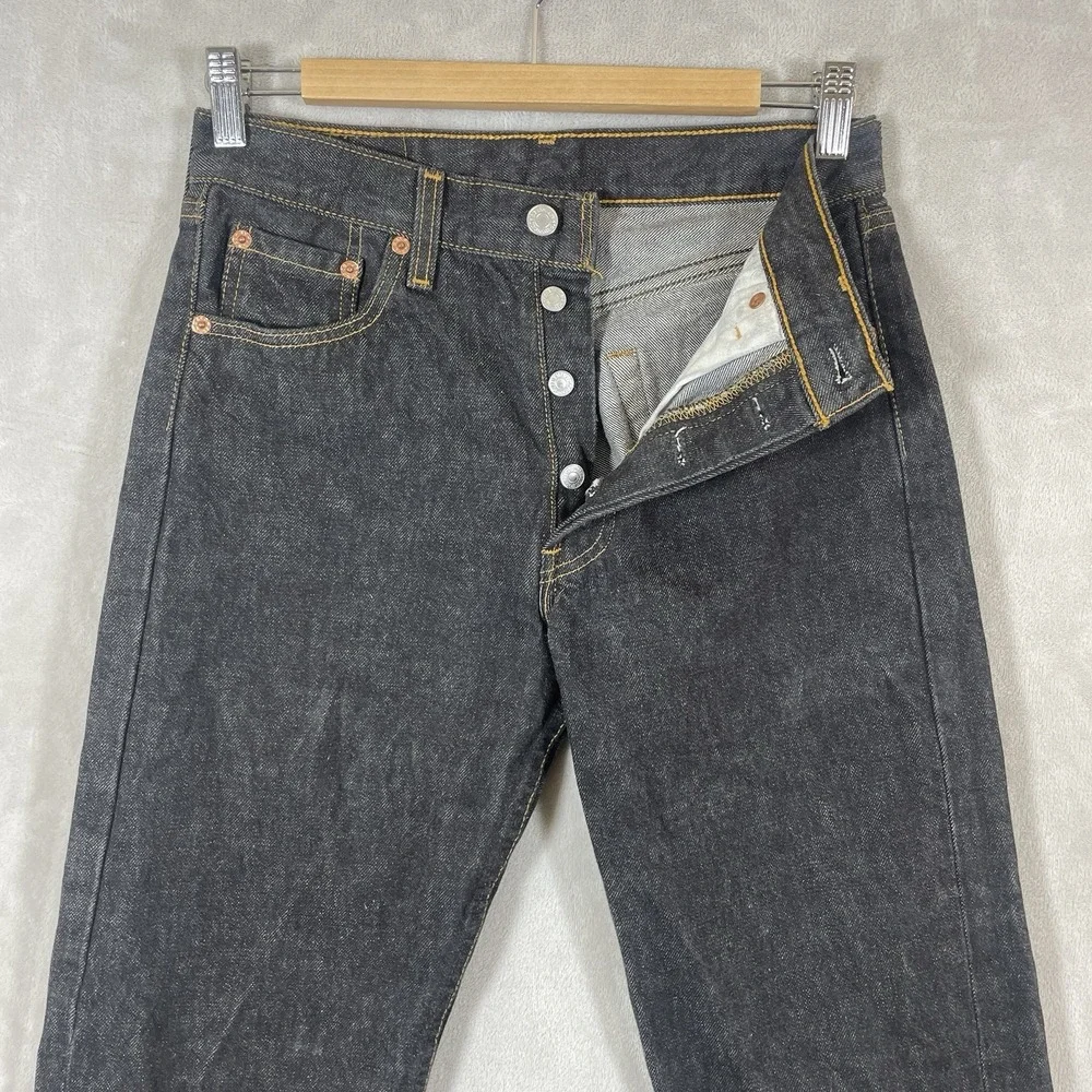 Vtg Black USA 501 Jeans Mens 29x34 (fit 28x33) Made in USA Excellent 501-0155
